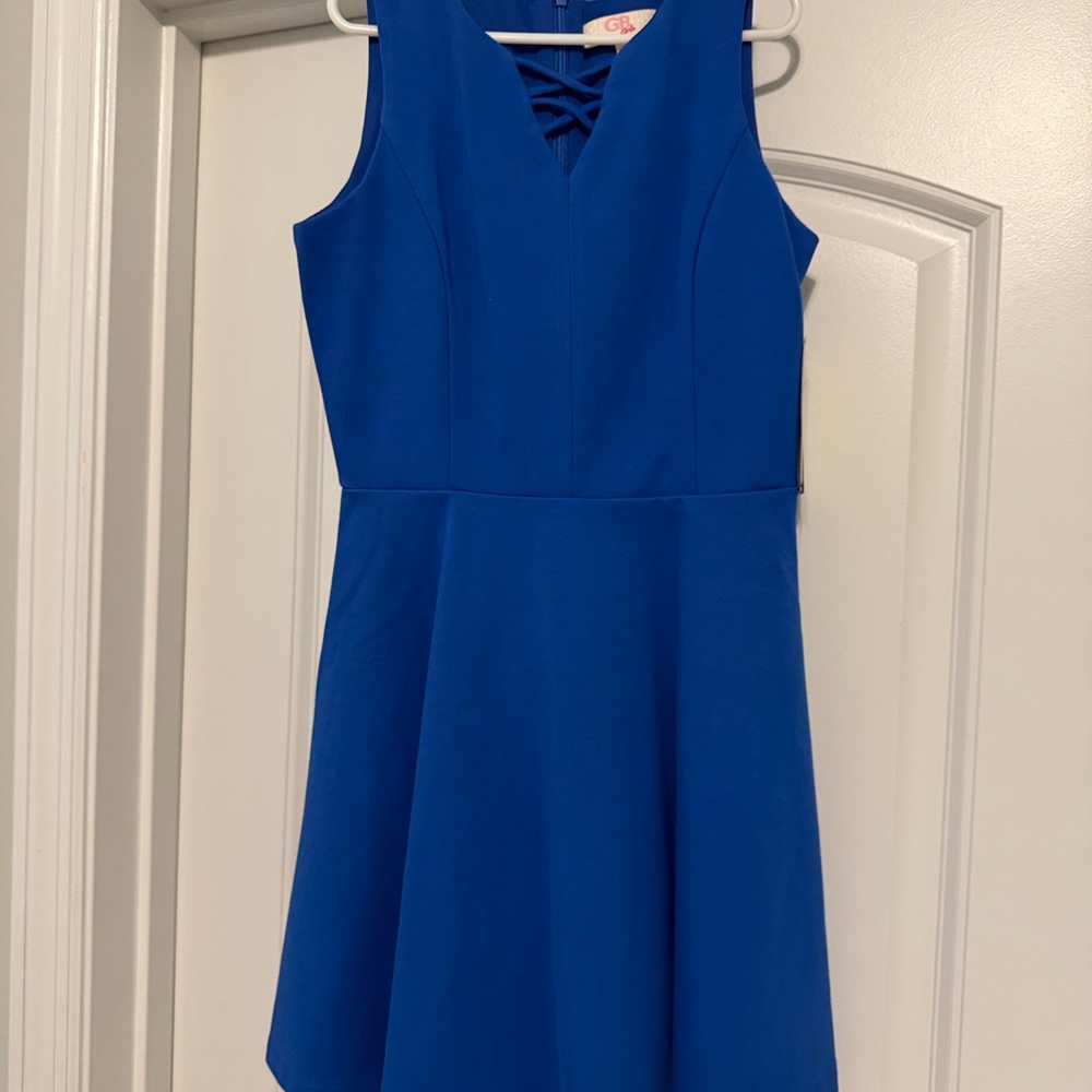 GB Girls Vibrant Blue Casual Dress new with tags bought for a pageant interview